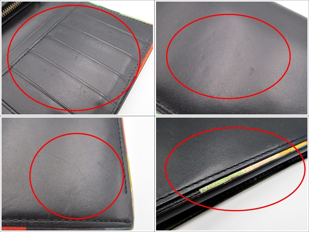 B25-2357 Paul Smith ポールスミス 二つ折り長財布 ロングウォレット ブラック メンズ ブランド 中古_画像10