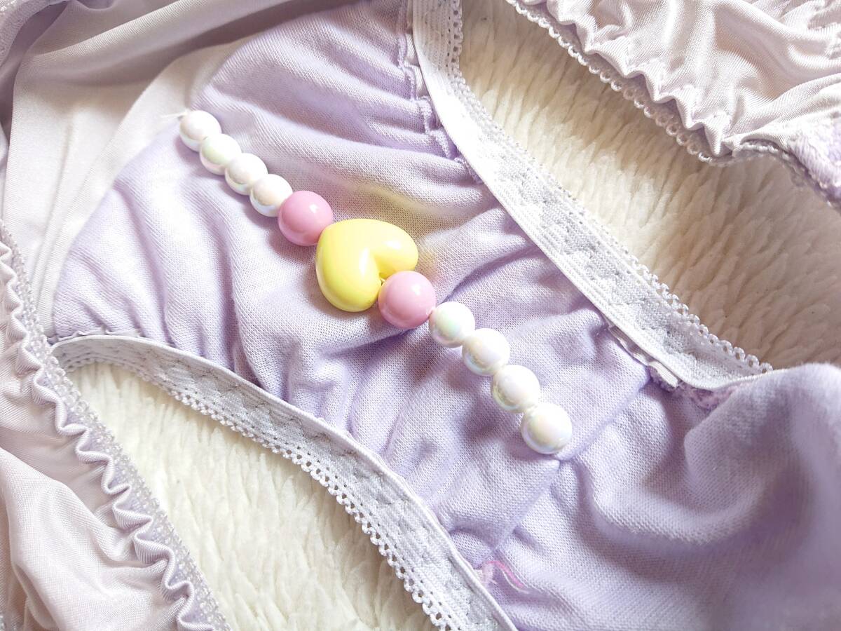 ★sweet★sizeＭ,刺激、セクシーランジェリー。シークレットパール。ショーツ。紫系。アダルト、秘密のパンティ。イエローハート_画像2