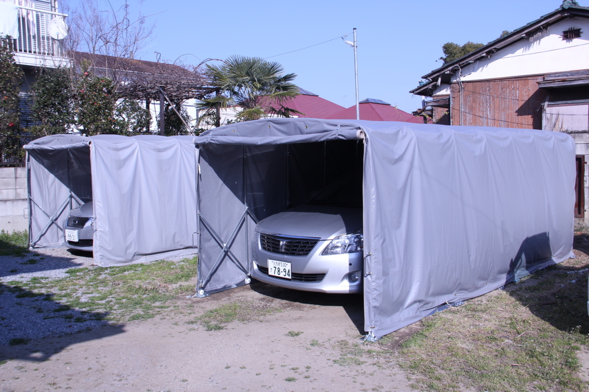 2台値引価格 ガレージ 車庫 ACB-3 耐久性抜群  紫外線 埃 雨汚対策  噴煙、ひょう被害対策 駐車場経営者_画像9