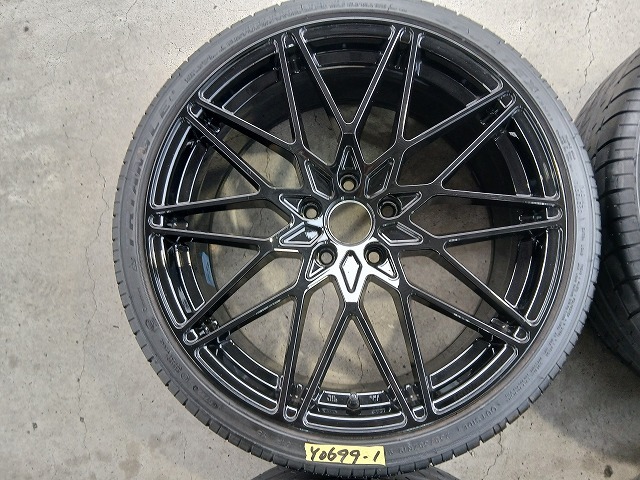 GSP アルミホイール 19インチ 8.5J ET45 5穴 PCD112 BMW アウディ ベンツ等 展示品 タイヤ付 4本セット Y0699_画像2