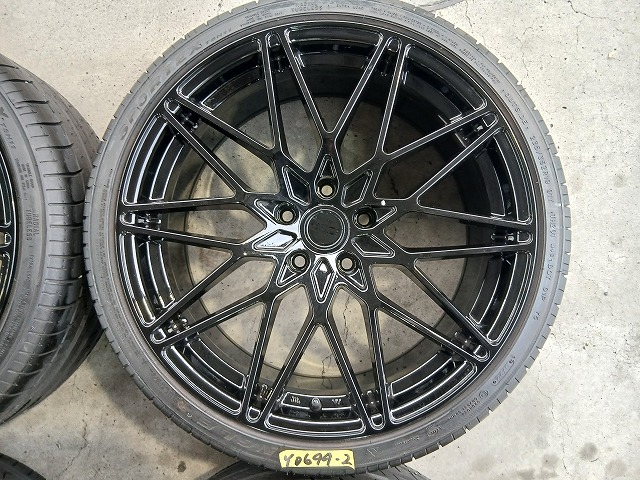 GSP アルミホイール 19インチ 8.5J ET45 5穴 PCD112 BMW アウディ ベンツ等 展示品 タイヤ付 4本セット Y0699_画像3