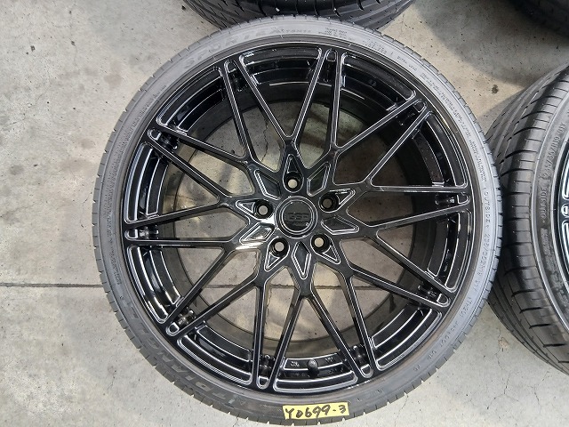 GSP アルミホイール 19インチ 8.5J ET45 5穴 PCD112 BMW アウディ ベンツ等 展示品 タイヤ付 4本セット Y0699_画像4