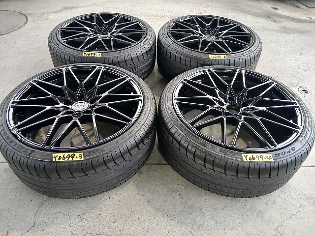 GSP アルミホイール 19インチ 8.5J ET45 5穴 PCD112 BMW アウディ ベンツ等 展示品 タイヤ付 4本セット Y0699_画像6