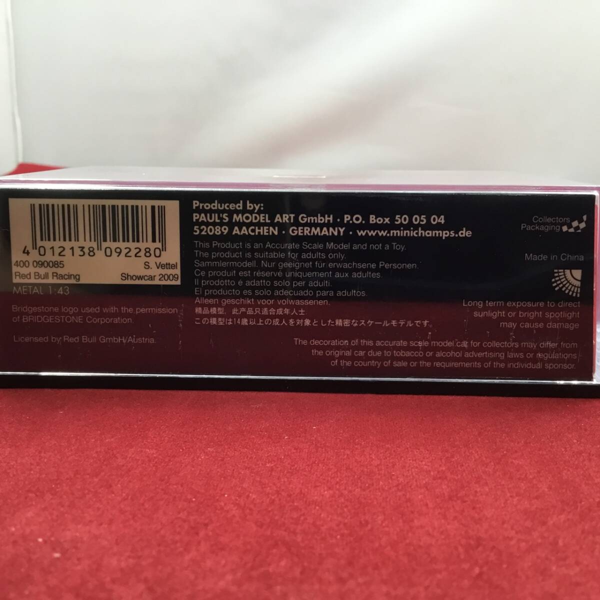  Minichamps 3240 шт ограничение 1/43 Red Bull рейсинг шоу машина 2009se автобус коричневый n*beteru#15 400090085 картон пожелтение есть не использовался товар 