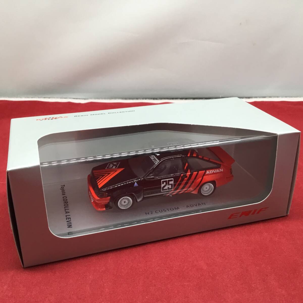 ENIF 1/43 ミニカー トヨタ カローラ レビン N2仕様 1986 カスタム ADVAN #25 ENIF0039 未開封品 _画像1