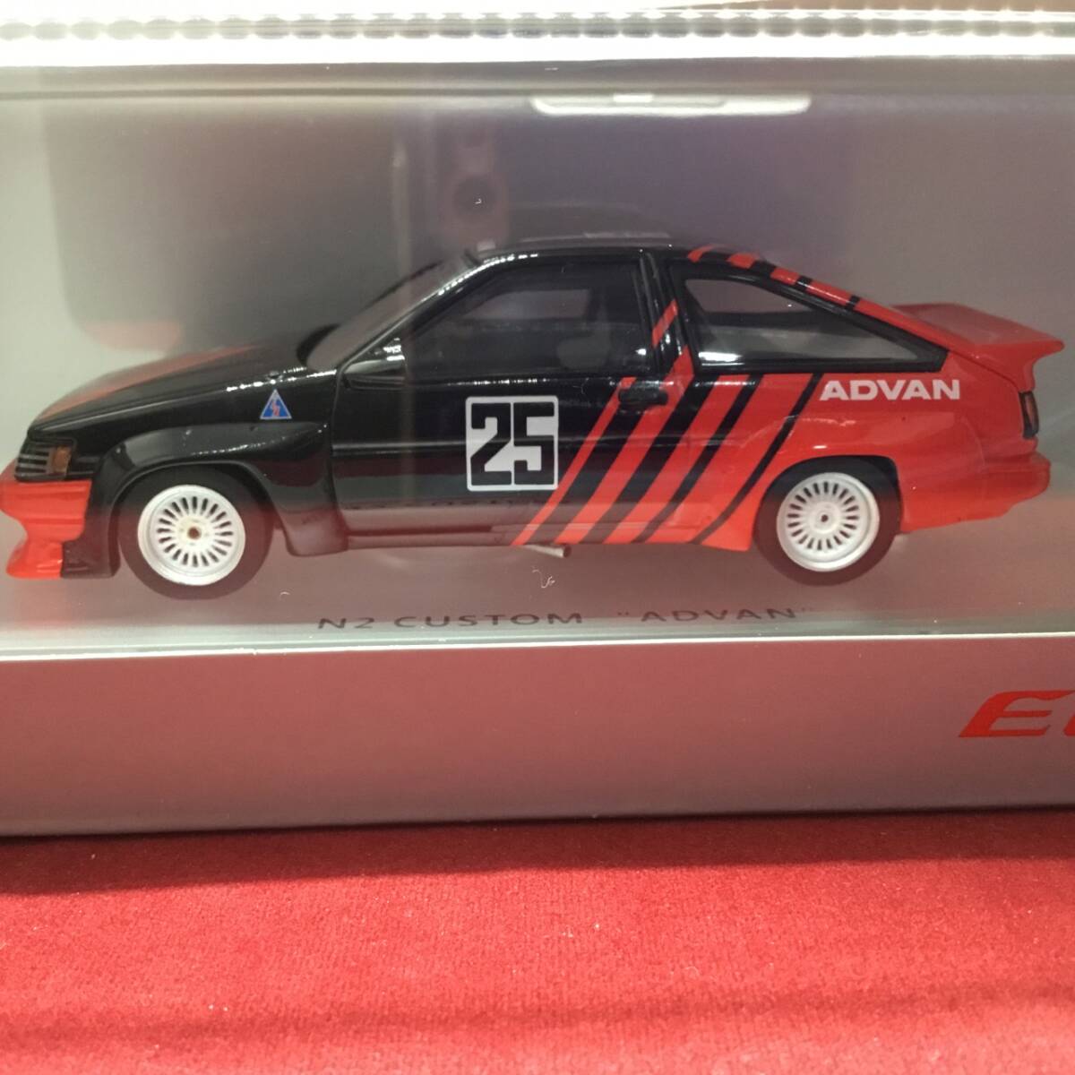ENIF 1/43 ミニカー トヨタ カローラ レビン N2仕様 1986 カスタム ADVAN #25 ENIF0039 未開封品 _画像3