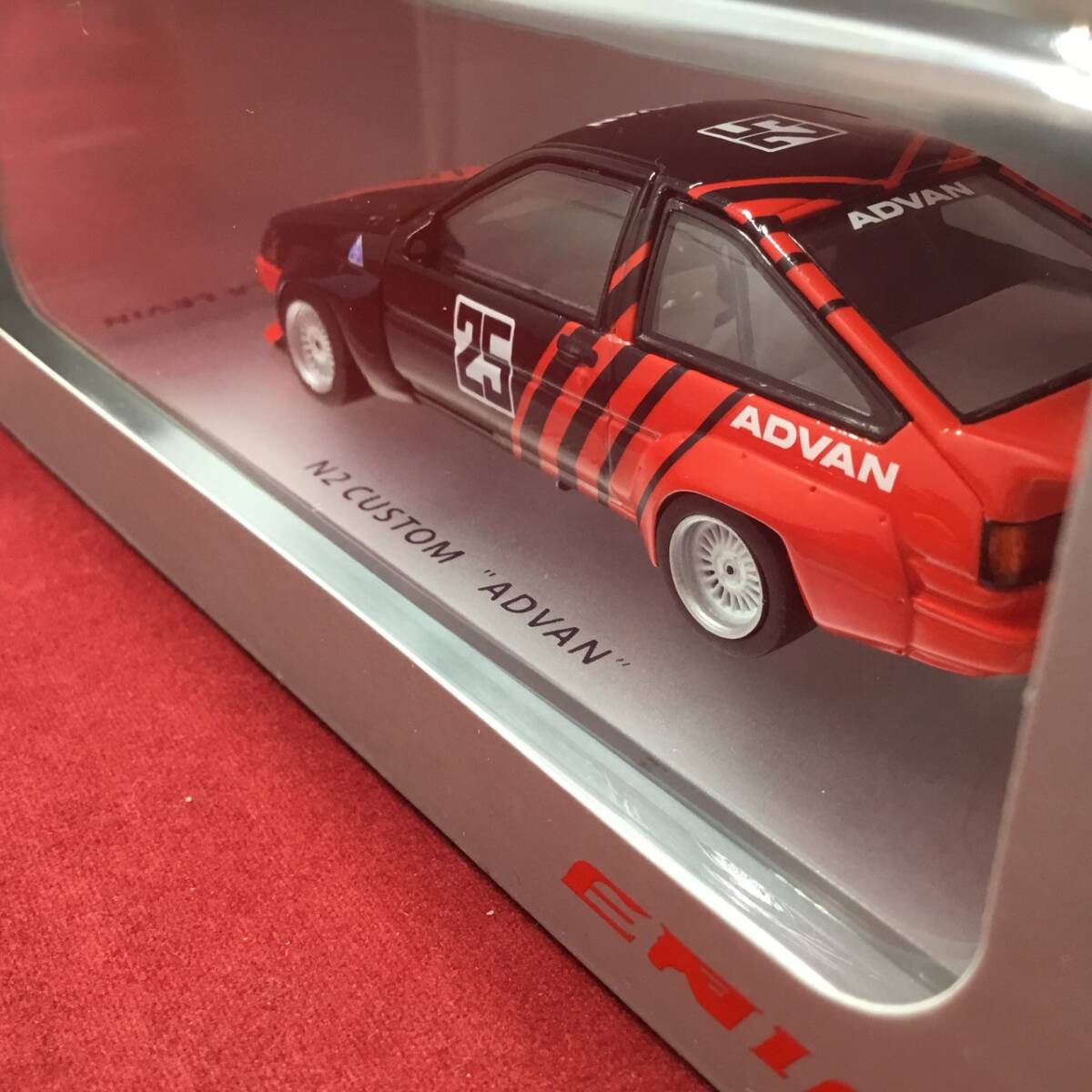 ENIF 1/43 ミニカー トヨタ カローラ レビン N2仕様 1986 カスタム ADVAN #25 ENIF0039 未開封品 _画像5