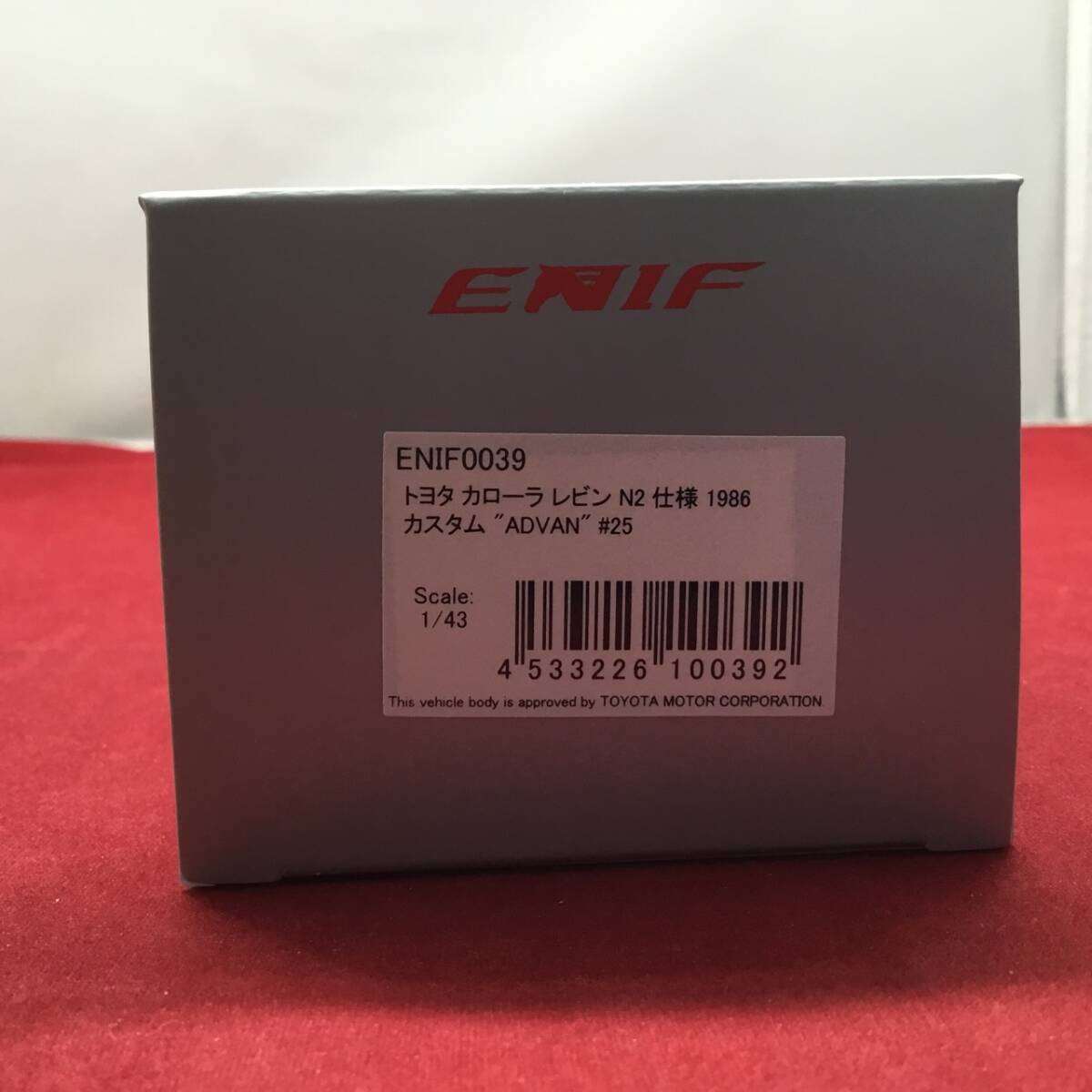ENIF 1/43 ミニカー トヨタ カローラ レビン N2仕様 1986 カスタム ADVAN #25 ENIF0039 未開封品 _画像9