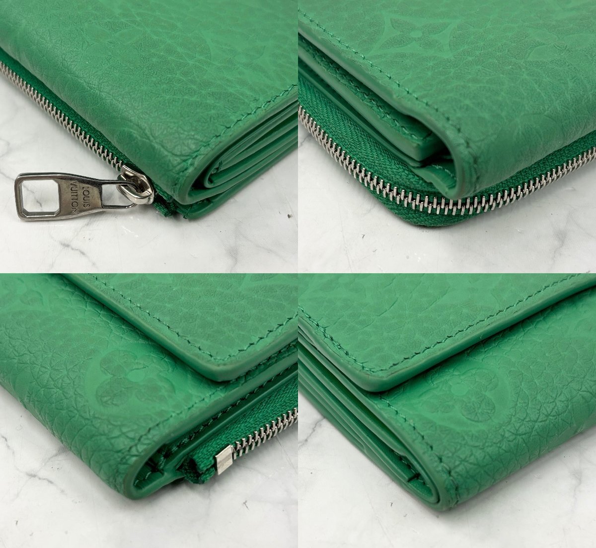 □■LOUIS VUITTON ルイ・ヴィトン ポルト・フォイユ・パイロット モノグラム・トリヨン ジップ付き3つ折り財布 M25848 RFID搭載 _画像4