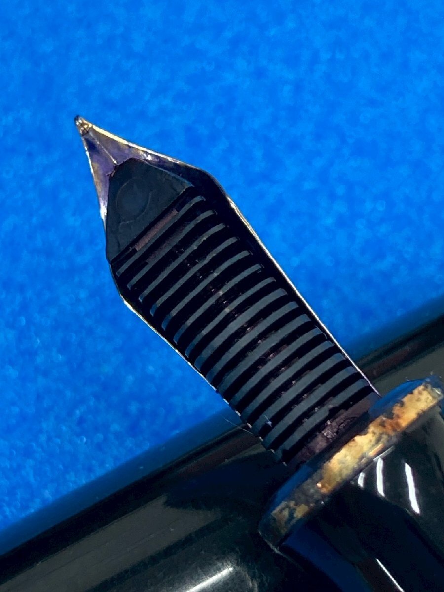 ◎PELIKAN ペリカン SOUVERAN スーベレーン GERMANY/ドイツ製 万年筆 グリーンストライプ ヴィンテージ 14C 刻印585 インクあり ③◎_画像3