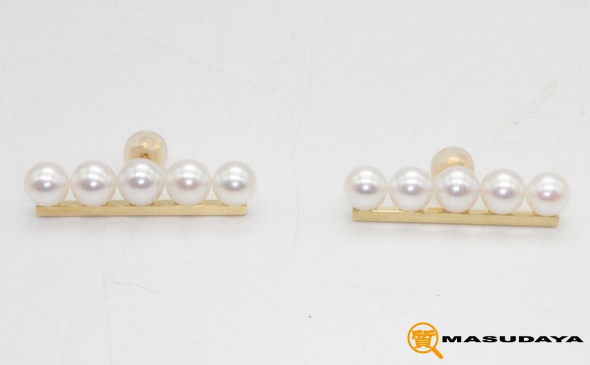 ◆◇【美品】TASAKI タサキ バランス プラス ピアス 750/K18YG◇◆_画像1