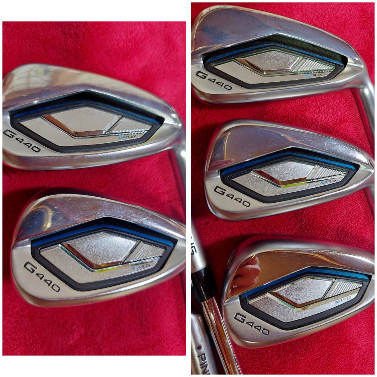 最新 ピン G440 アイアン スチールシャフト AWTブラック 3.0 LITE(S)5本(#6 #7 #8 #9 W) ライ角:ブラック標準_画像2