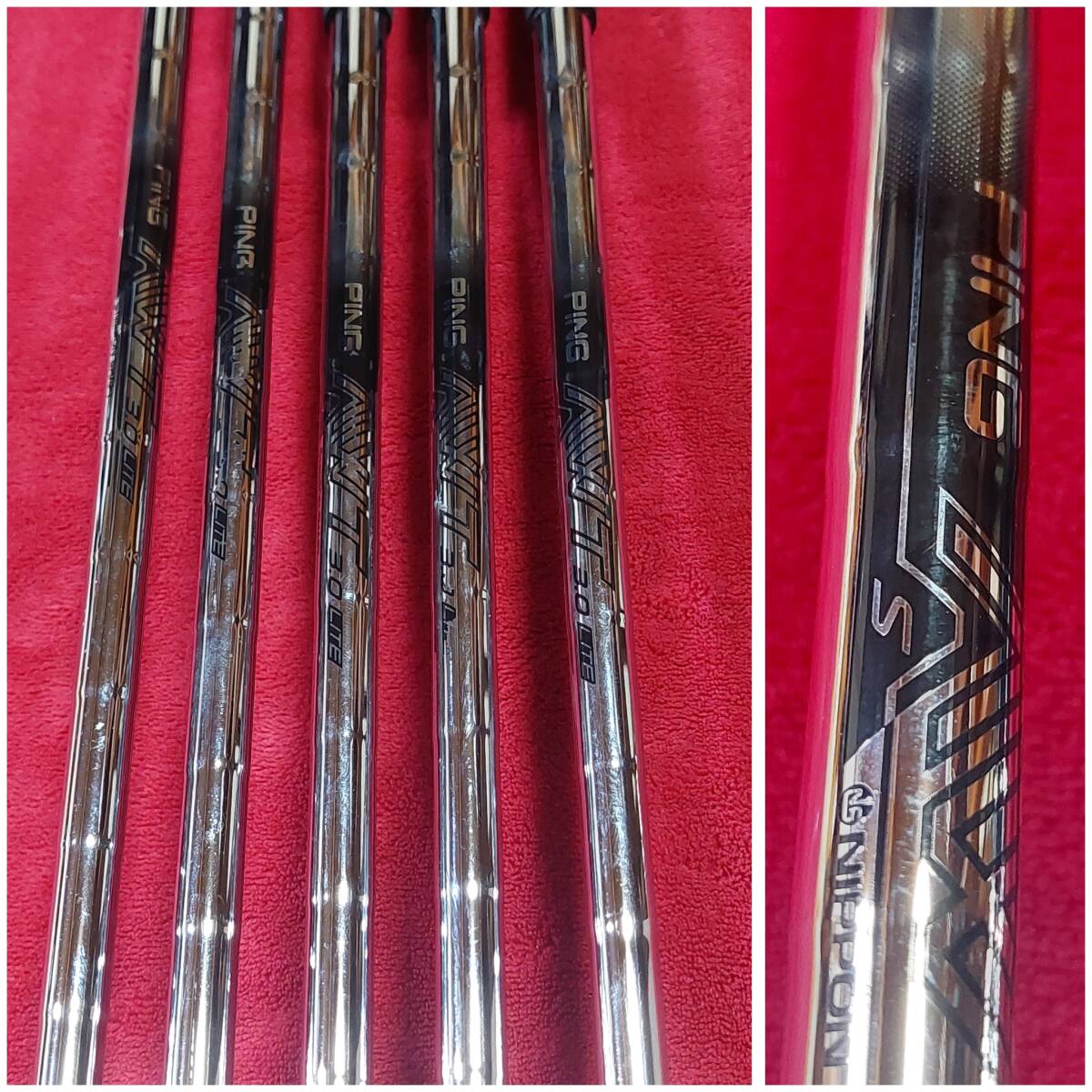 最新 ピン G440 アイアン スチールシャフト AWTブラック 3.0 LITE(S)5本(#6 #7 #8 #9 W) ライ角:ブラック標準_画像5