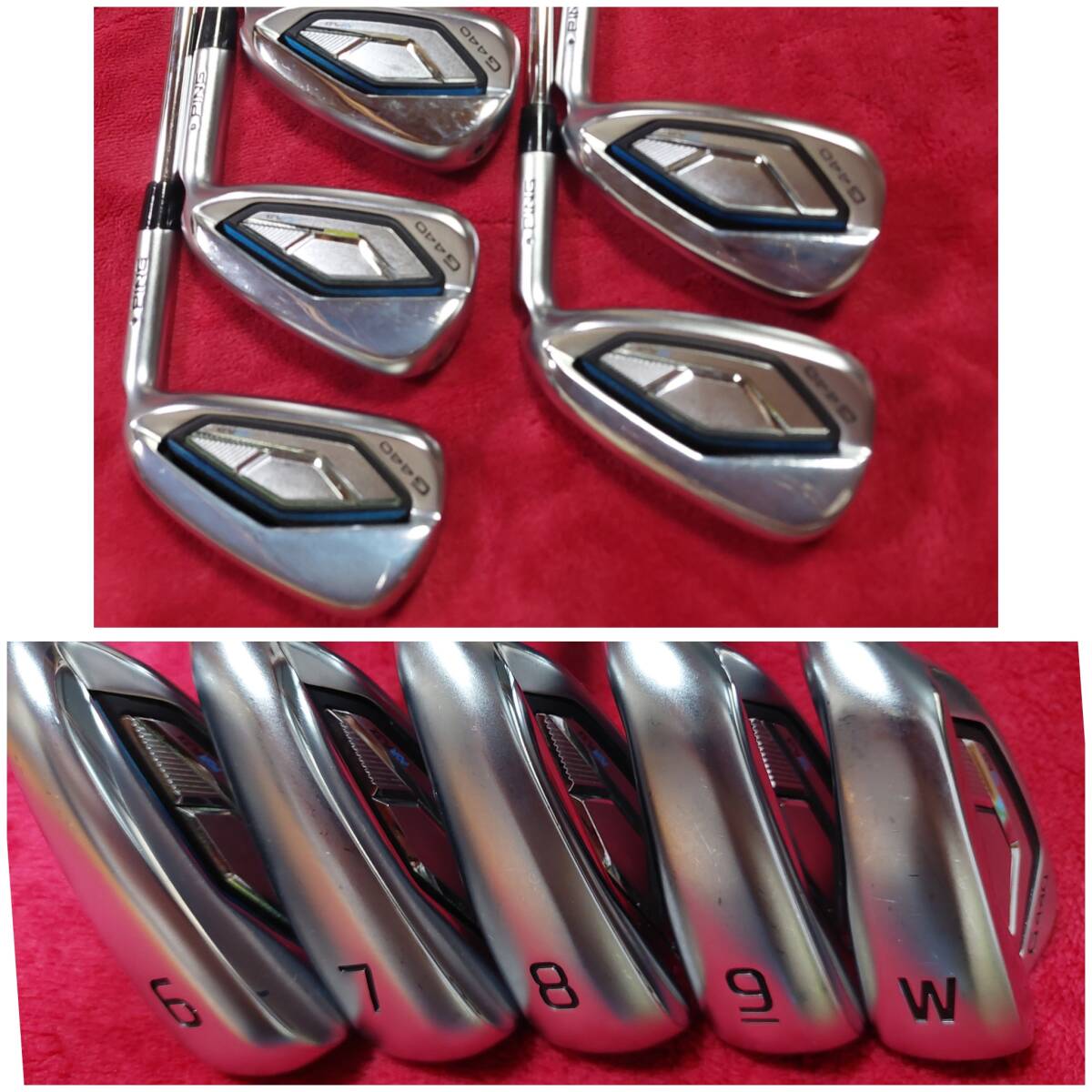 最新 ピン G440 アイアン スチールシャフト AWTブラック 3.0 LITE(S)5本(#6 #7 #8 #9 W) ライ角:ブラック標準_画像1