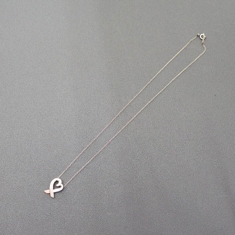 ティファニー ラビングハート ネックレス パロマ・ピカソ シルバー SV925 シルバー 3.0g 41cm 内袋付属 TIFFANY&Co._画像9