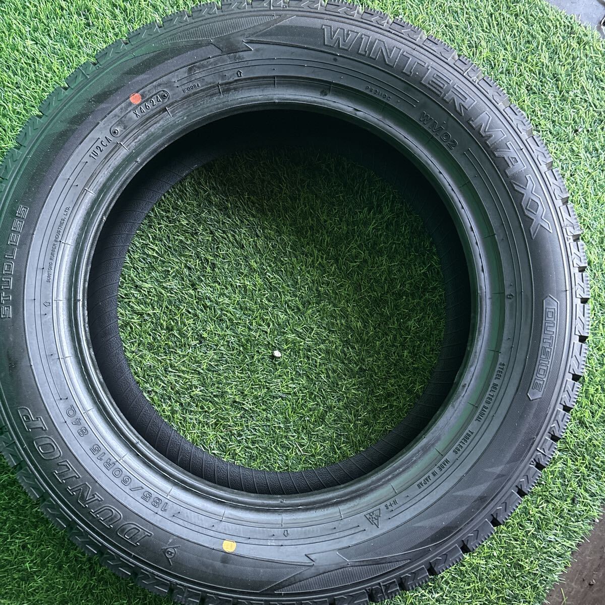 バリ溝1本／185/60R15／2024年製／DUNLOP WINTERMAXX WM02／送料無料です！_画像7
