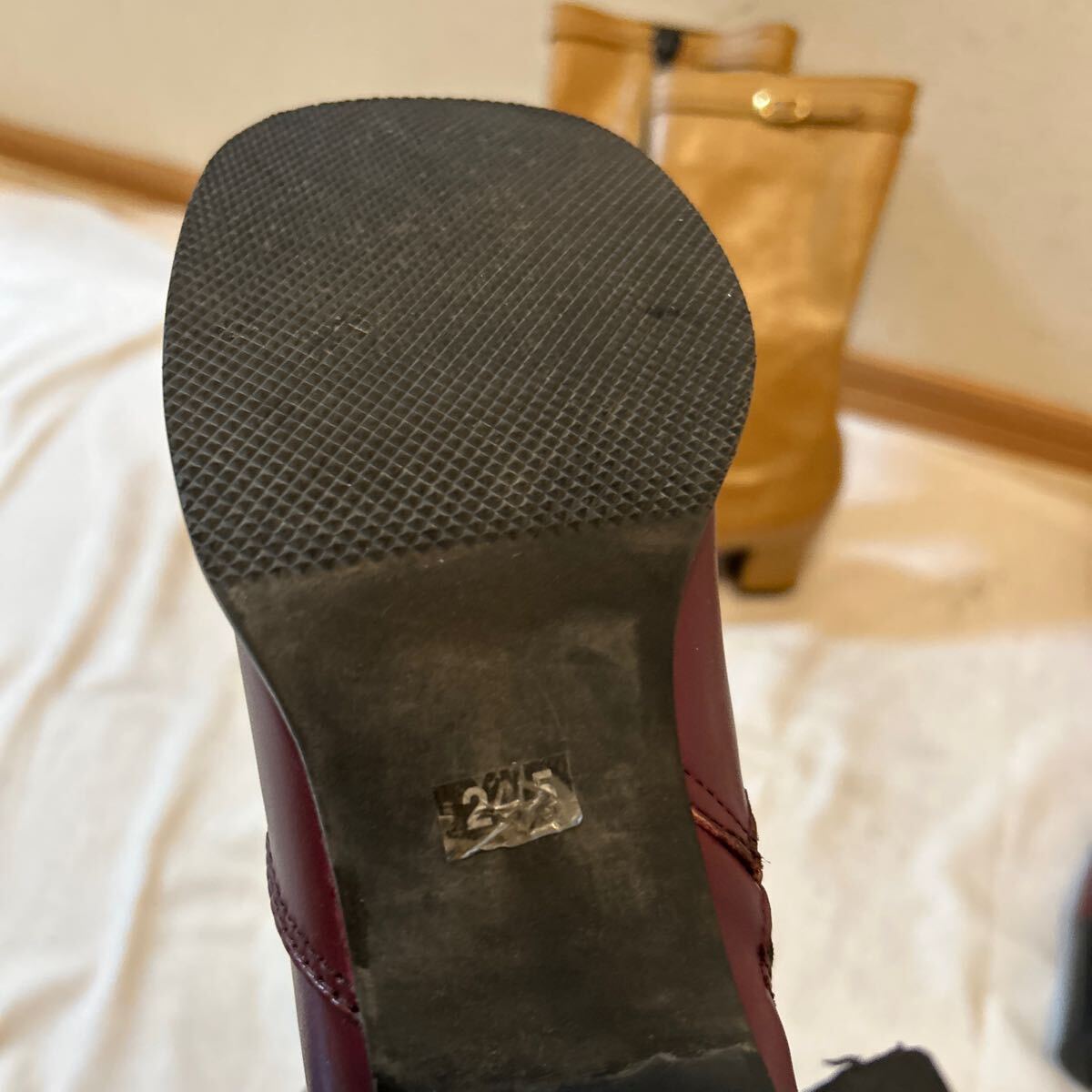 レトロブーツ 2足セット ロングブーツ/ショートブーツ 厚底 プラットフォーム 昭和レトロ ダンス衣装 コスプレ まとめ売り サイズ24.5cm_画像5