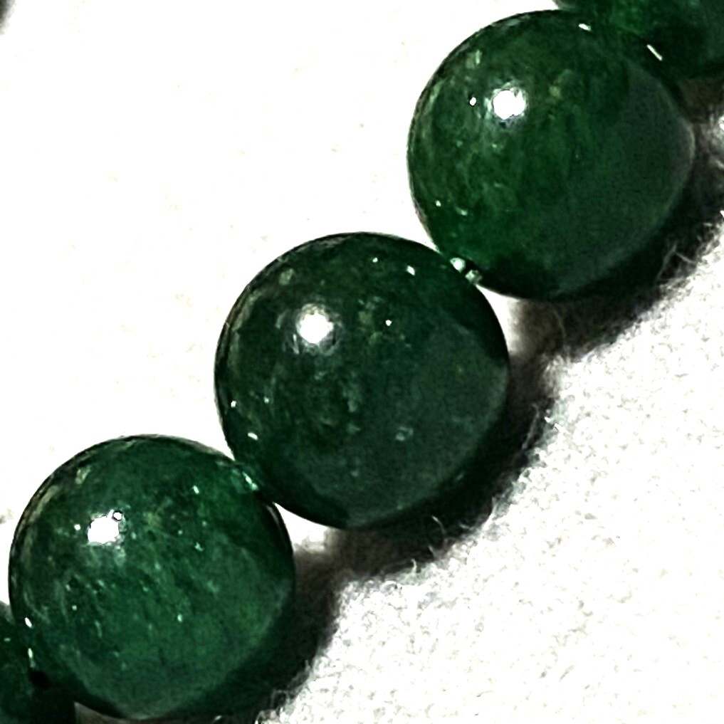 送料無料 高品質 インド産 アベンチュリン 砂金石 インド翡翠 10㎜ ブレスレット ストレス緩和 ヒーリング_画像6