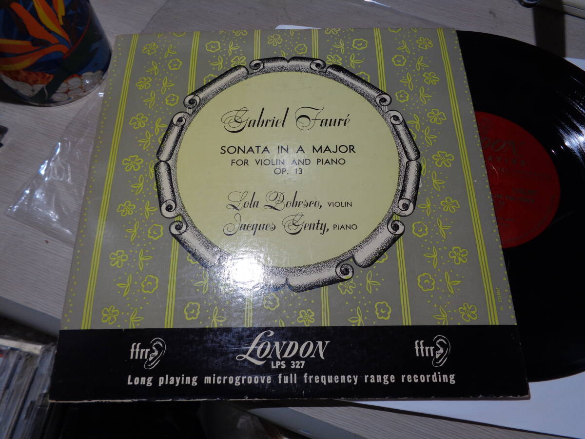 ローラ・ボベスコ,LOLA BOBESCO,JACQUES GENTY/FAURE:SONATA IN A MAJOR FOR VIOLIN AND PIANO OP.13(UK/LONDON:LPS 327 ffrr 1”0 LP_画像1