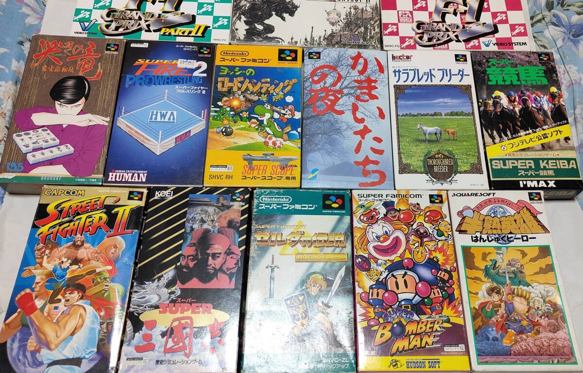 SFC ゼルダの伝説 神々のトライフォース スーパー三國志など 箱説付13本＋おまけ1本ジャンクセット スーパーファミコン_画像10