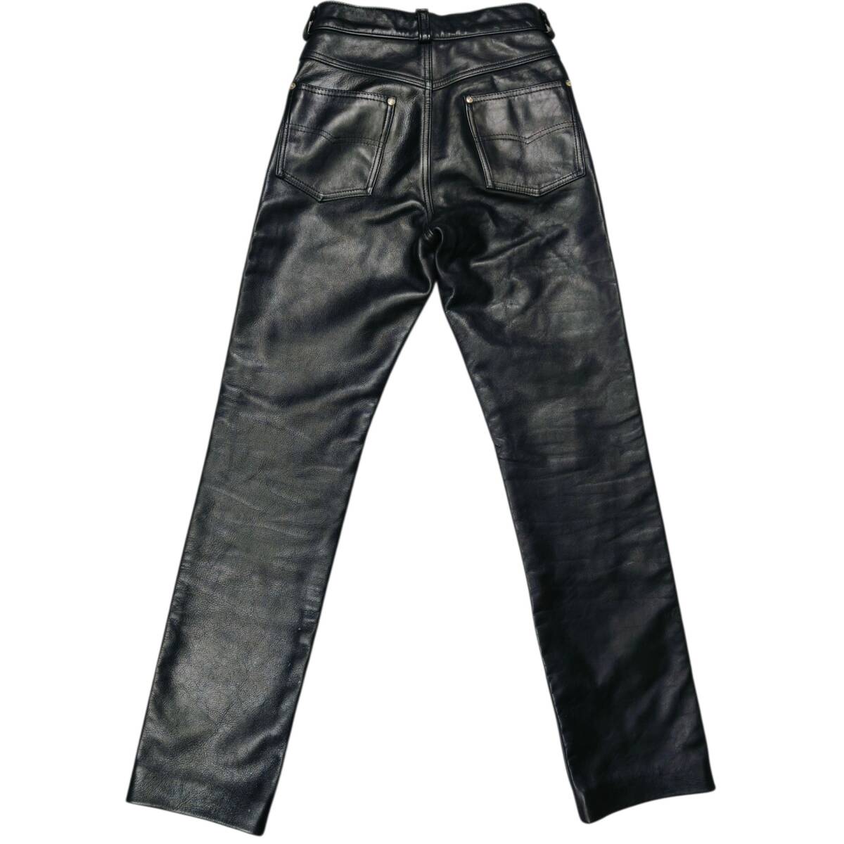 Schott ショット 本革 レザーパンツ 牛革 W28 メンズ S相当 ブラック IDEALジップ_画像2