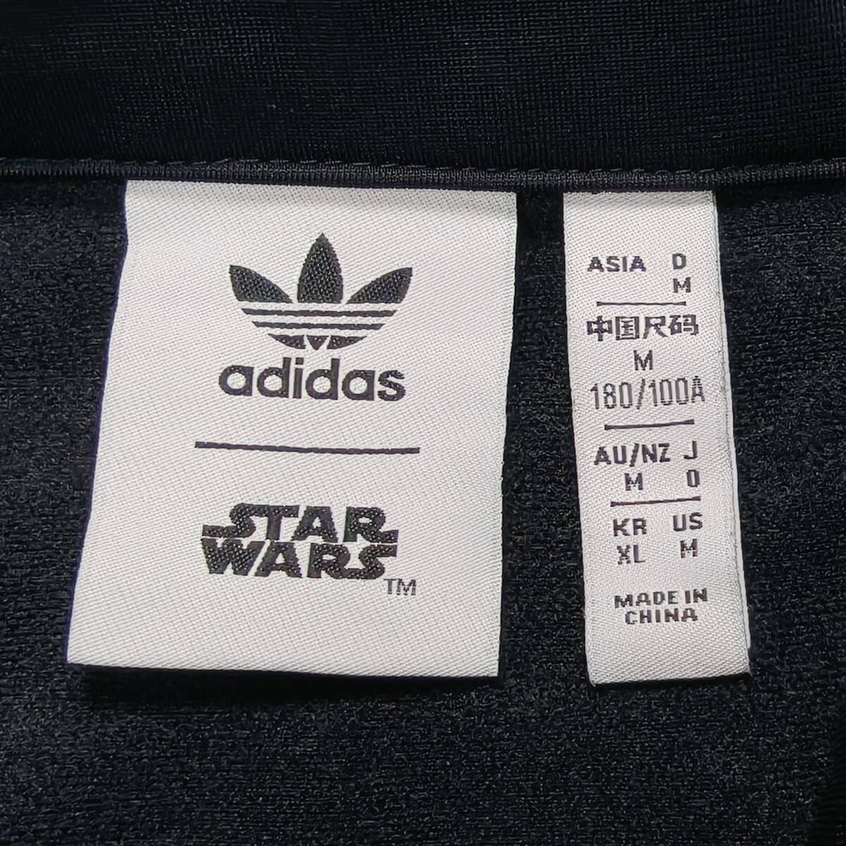 【極美品 サイズO】adidas × STAR WARS トラックジャケット 黒 IDEALジップ仕様 ブラック アディダス スターウォーズ_画像8