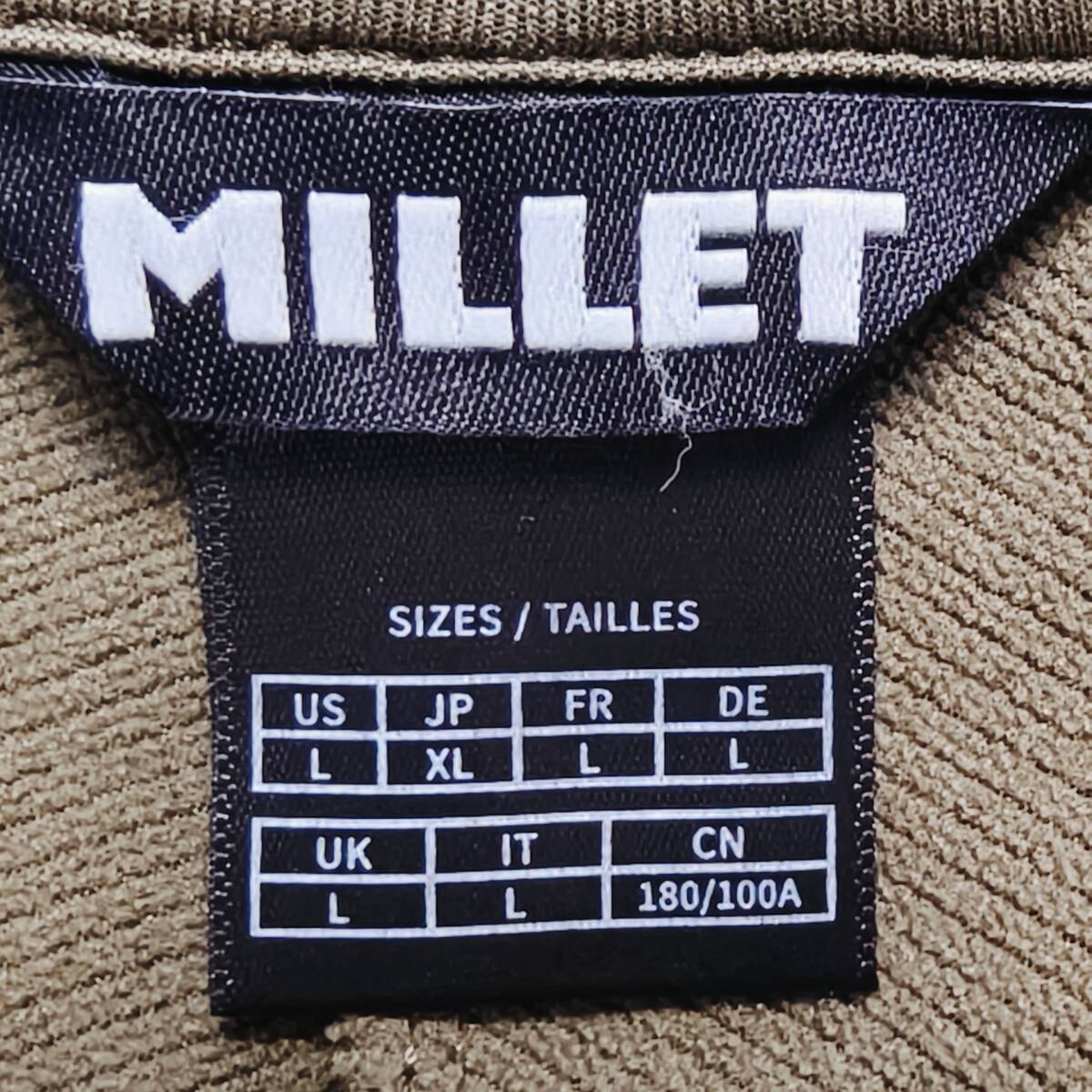 【MILLET サイズXL】POLARTEC フリース ジャケット カーキ ミレー ポーラテック ライトシェル 軽量 セネカジャケット