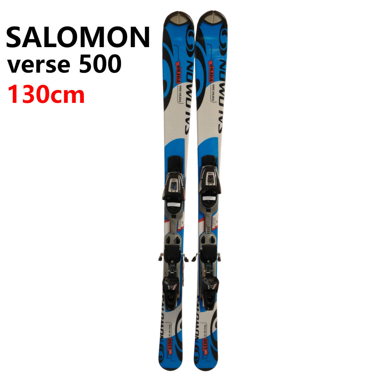 【SALOMON】VERSE 500 スキー板 130cm キッズ～ジュニア向け ビンディング付 Sympro C 509 サロモン_画像1