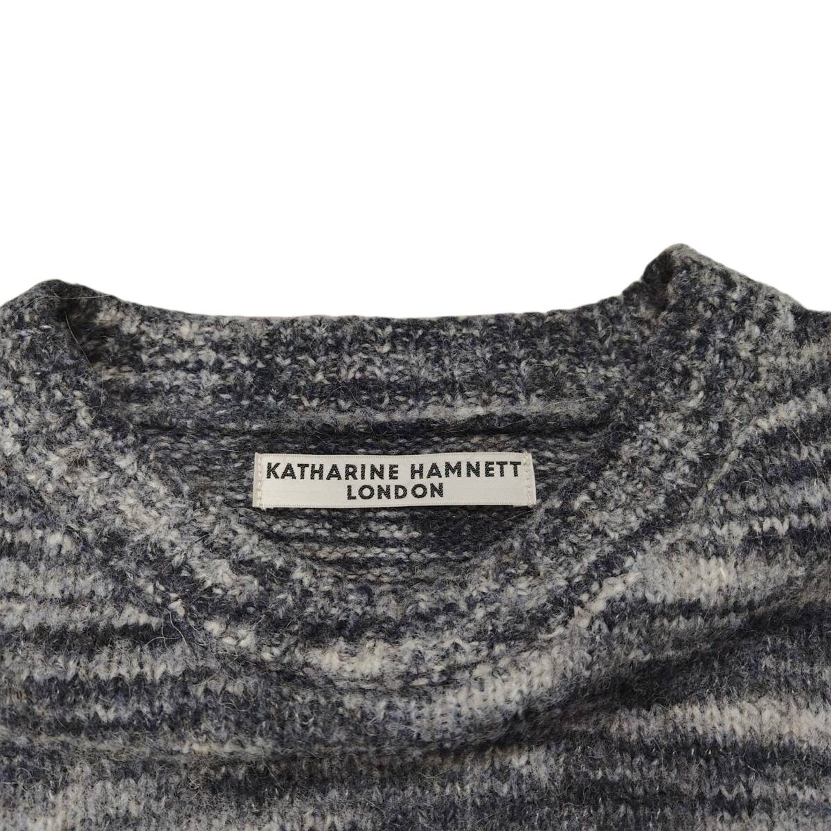 KATHARINE HAMNETT LONDON Mサイズ セーター ウール・アルパカ混 グレー キャサリンハムネット ロンドン_画像3