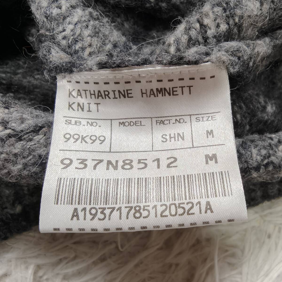 KATHARINE HAMNETT LONDON Mサイズ セーター ウール・アルパカ混 グレー キャサリンハムネット ロンドン_画像7