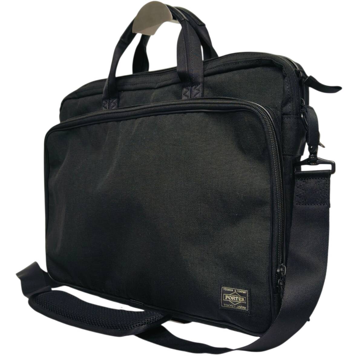 PORTER 2WAY ハイブリッド ブリーフケース 黒 ビジネスバッグ 吉田カバン CORDURA（コーデュラ）ナイロン ショルダーストラップ付_画像1