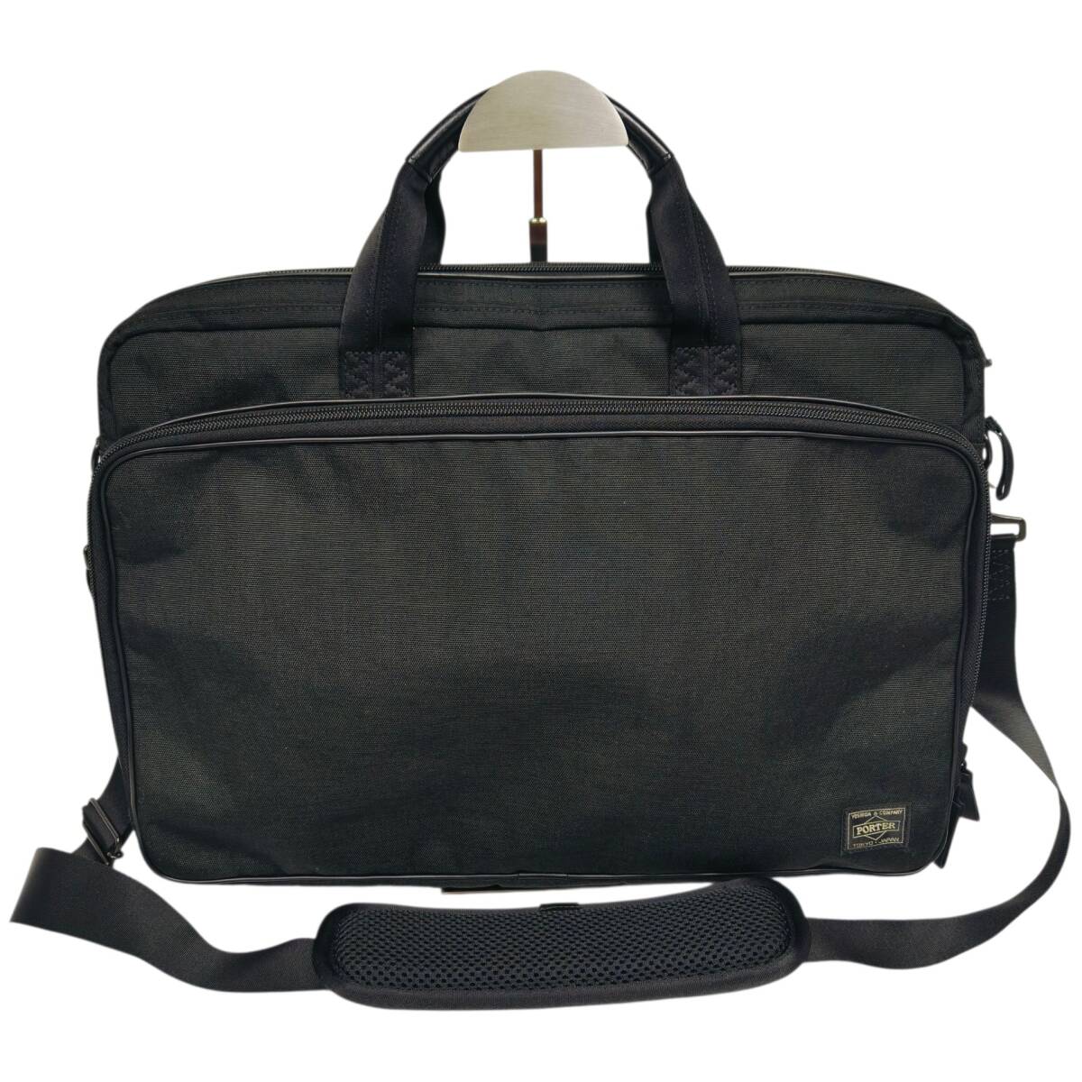 PORTER 2WAY ハイブリッド ブリーフケース 黒 ビジネスバッグ 吉田カバン CORDURA（コーデュラ）ナイロン ショルダーストラップ付_画像2
