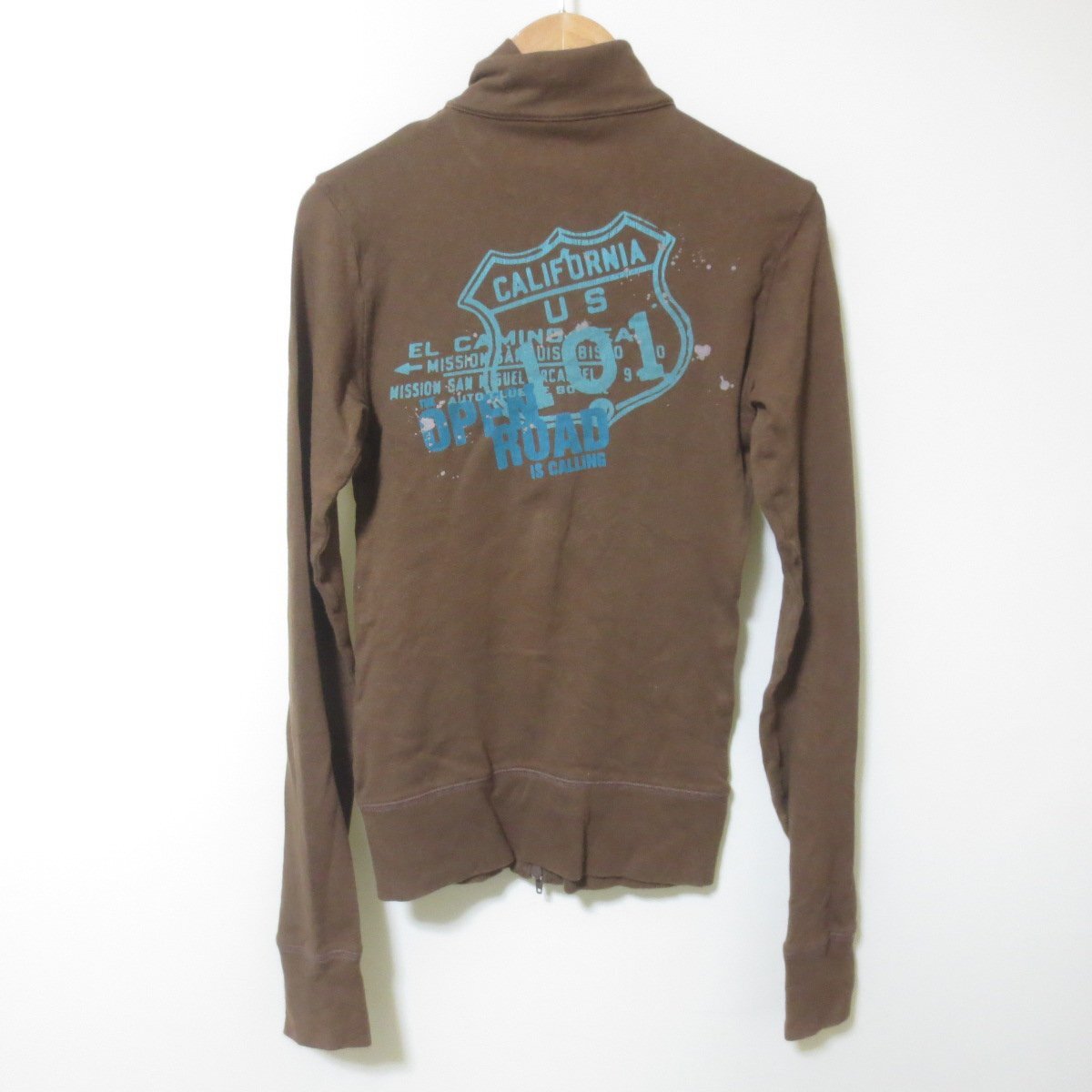 C199 Hollister ホリスター ブラウン ブルゾン ジップアップ S 【メ便】_画像4