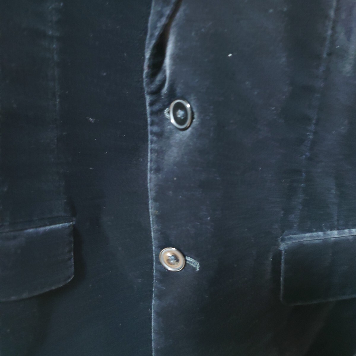 タケオキクチ テーラードジャケット ベロア ブラック 黒 シングル 2ボタン 3 Lサイズ メンズ スーツ JKT 総裏 センターベント_画像4