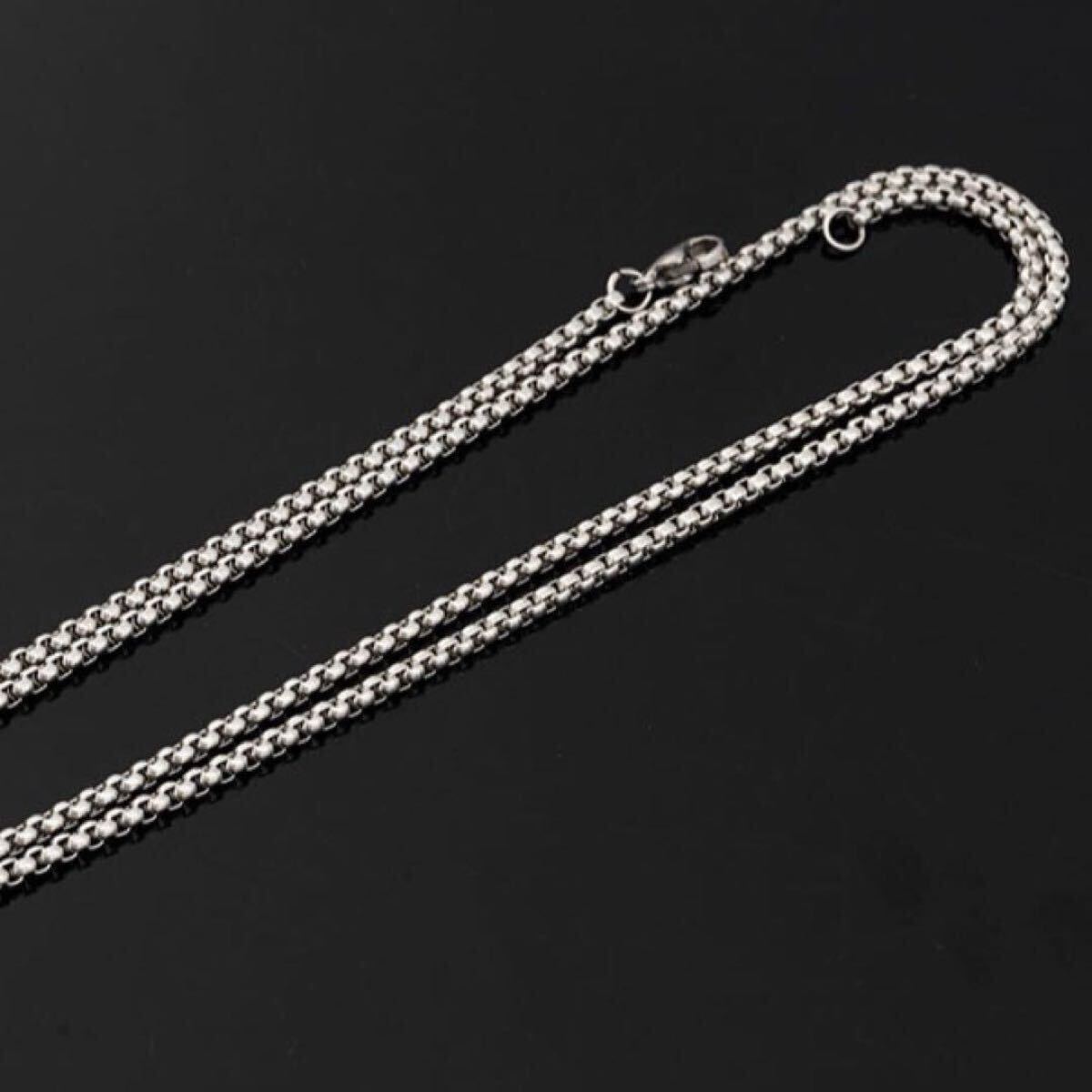 ボックス　チェーン　ネックレス　シルバー 2mm /60cm_画像3