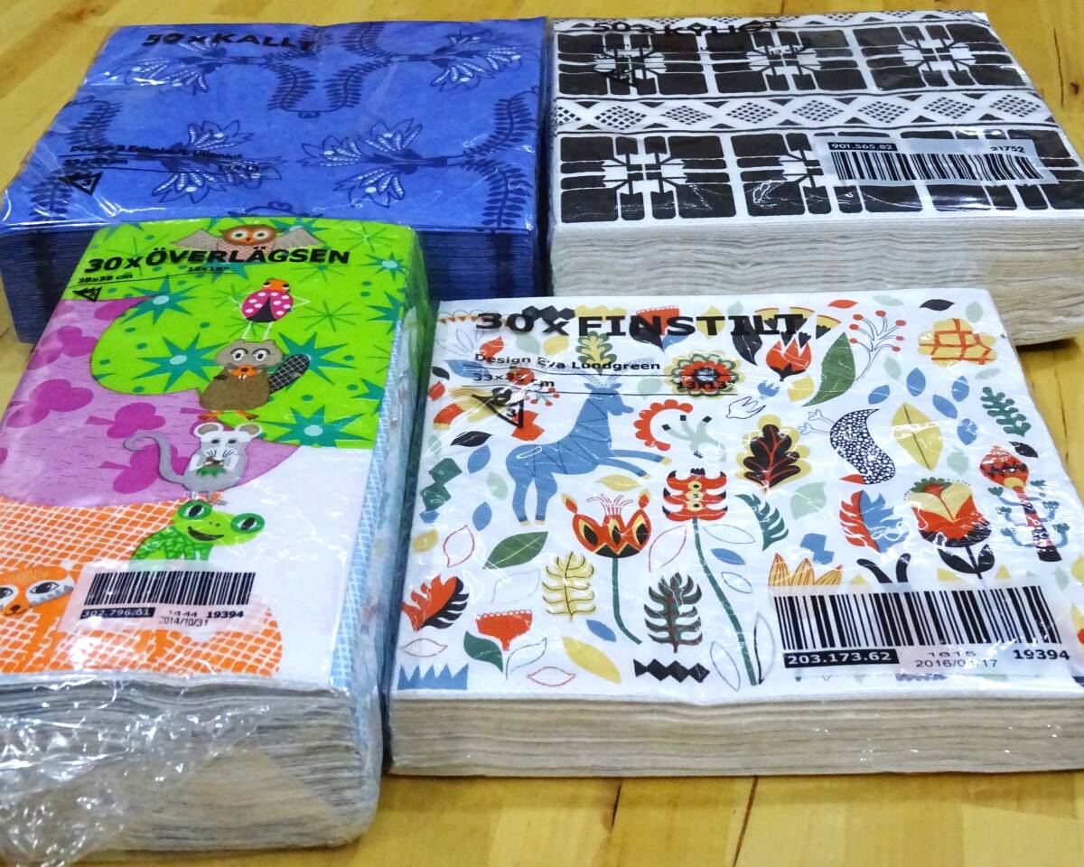 3300■IKEAイケア★廃版ペーパーナプキン4種類③_画像2