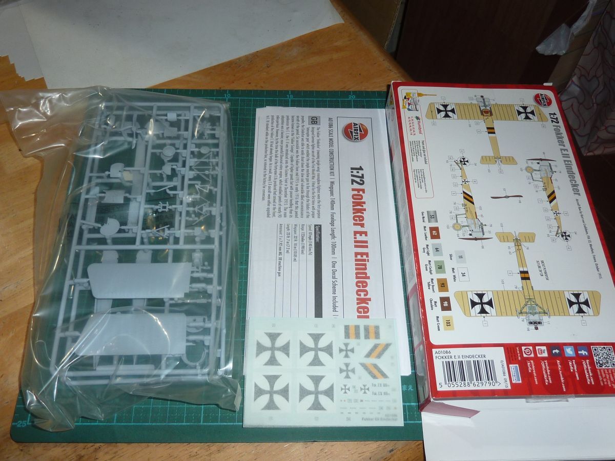 送料¥185~☆1/72 フォッカー E.Ⅱ アインデッカー ドイツ単座単葉戦闘機 エアフィックス AIRFIX FOKKER EINDECKER_画像3