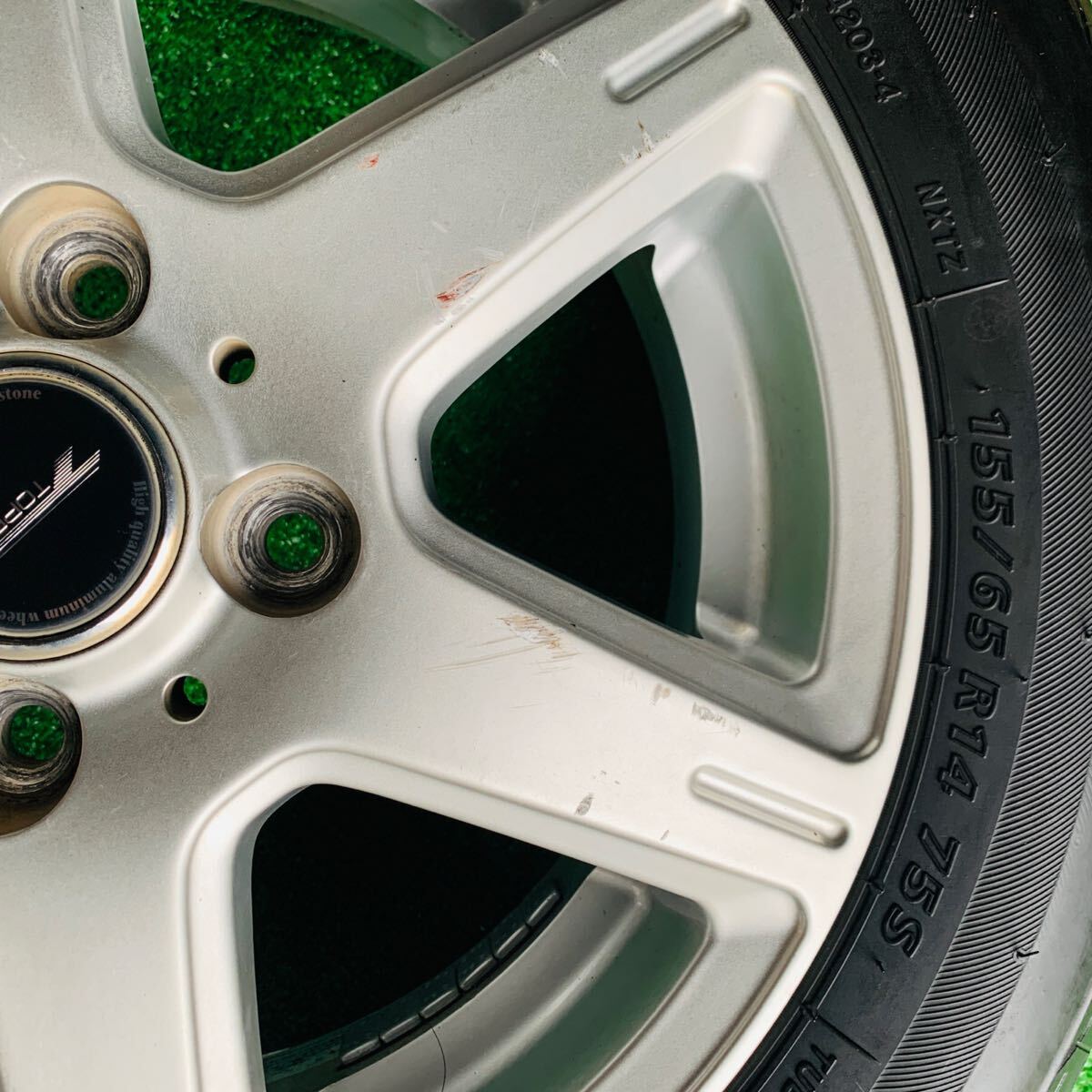TOPRUN 社外◆14インチ◆155/65R14◆14X4.5J+46◆PCD 100+4穴◆ハブ: 約 73ミリ◆2022年 ラジア ル タイヤ 1本_画像7