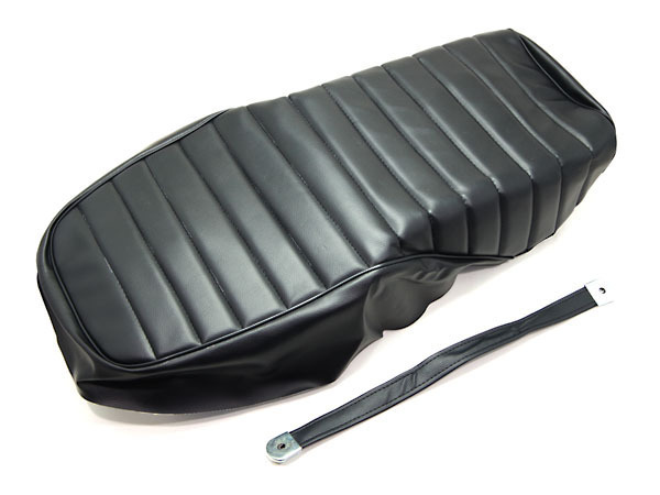 張替シートレザー タックロール ブラック 黒色 / 新品 シートカバー ヤマハ純正シート互換 '93-'96 XJR400_画像2