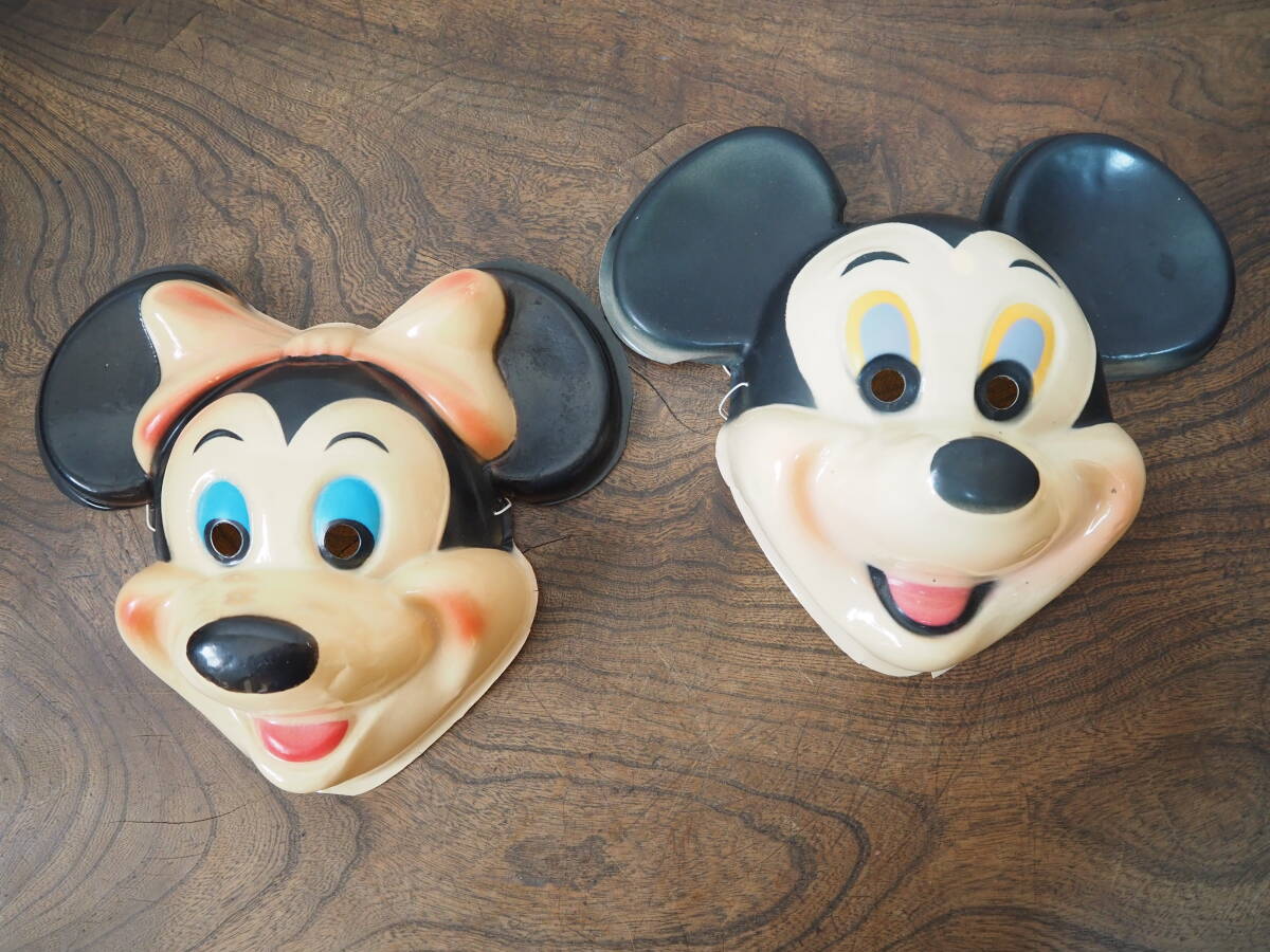 当時物 お面 ディズニー ミッキーマウス/ミニーちゃん 2点 縁日 屋台 駄菓子 昭和レトロ 玩具 ビンテージ_画像2