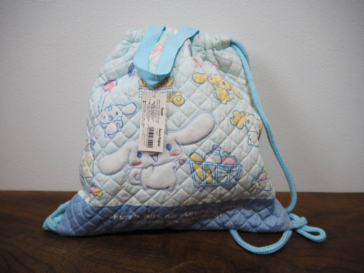 SANRIO サンリオ シナモロール 布製 紐バッグ/シューズバッグ/シューズケース 3点 ナップサック 2006年/2008年◆平成レトロ 市販品 当時物_画像8