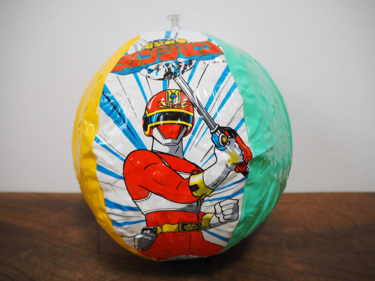 レトロビーチボール8点電撃戦隊チェンジマン/地球戦隊ファイブマン/特警ウインスペクター/特救指令ソルブレイン当時物BANDAIバンダイユタカ_画像3