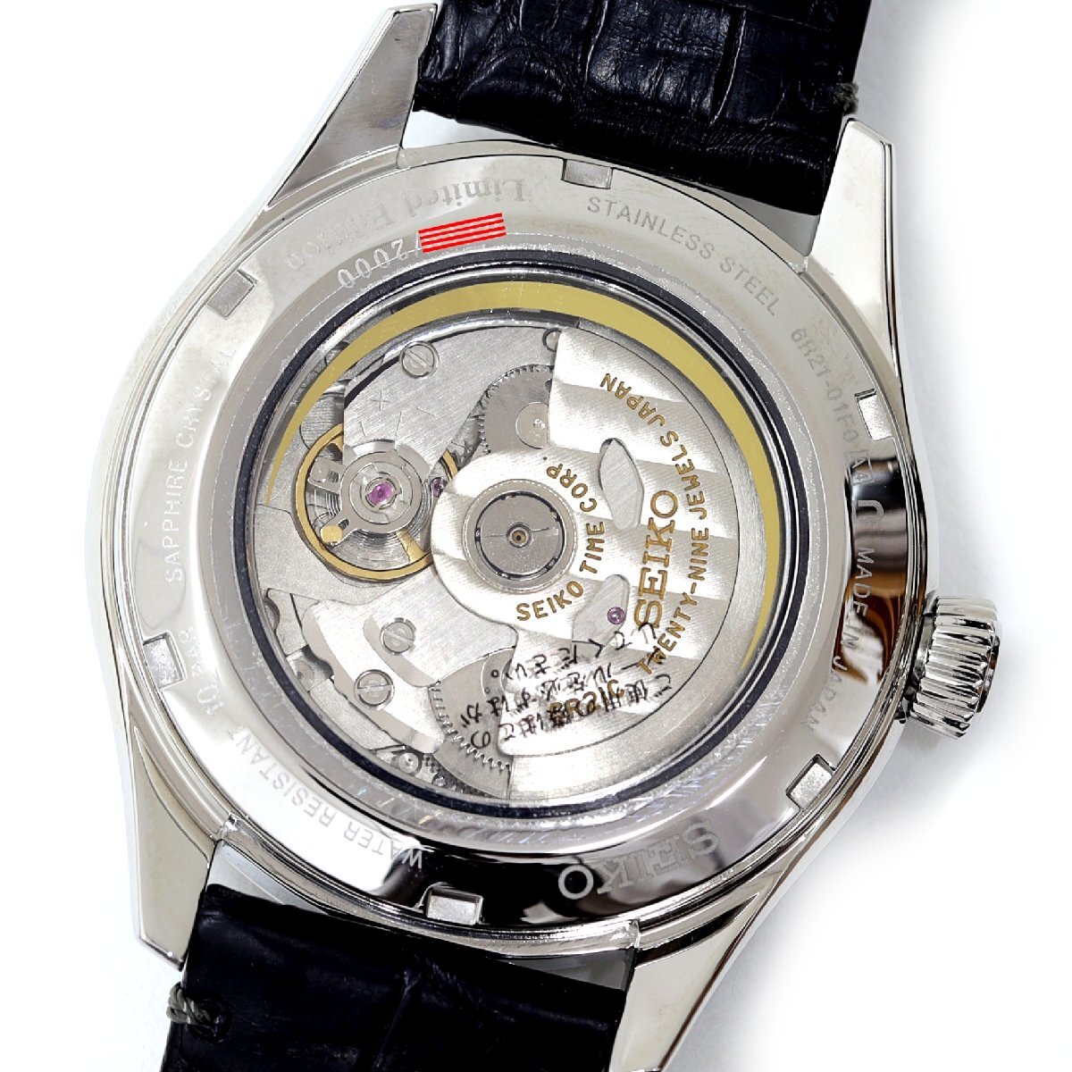 セイコー　プレサージュ　漆・白檀塗 限定モデル　SARW045　6R21-01F0　腕時計　シースルーバック 裏スケルトン　オートマ　メンズ_画像5