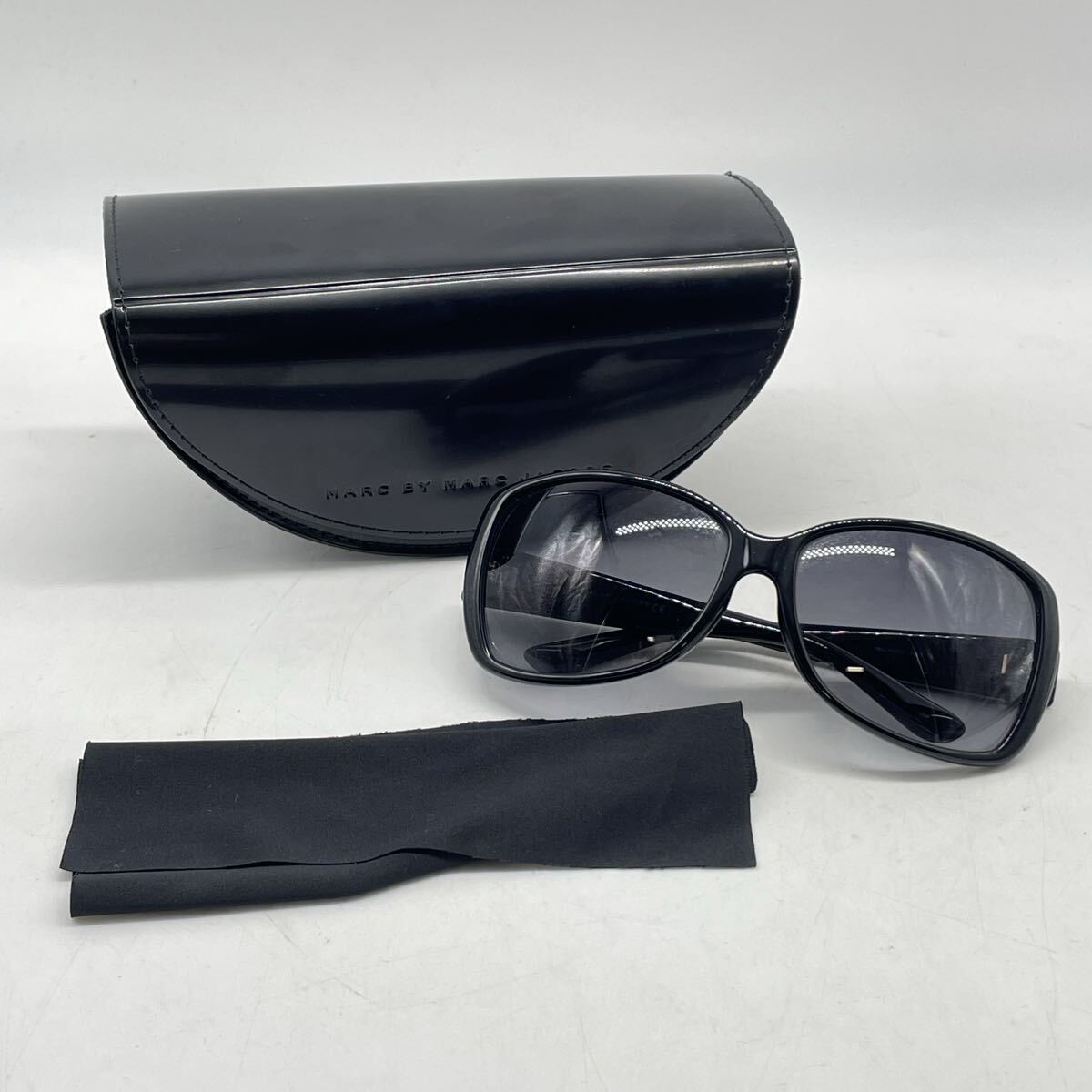 ● MARC BY JACOBS サングラス メガネ ブラック 眼鏡 ケース付き MMJ 145/F/S D28JJ 60 15 125\ MADE IN ITALY BL 2 マーク ジェイコブス_画像1