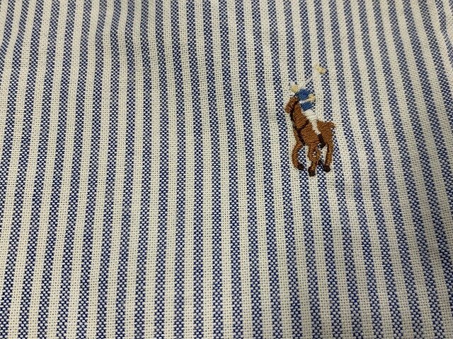 RALPH LAUREN/ラルフローレン エプロン 日本製 綿100% ホワイト/ライトブルー_画像5