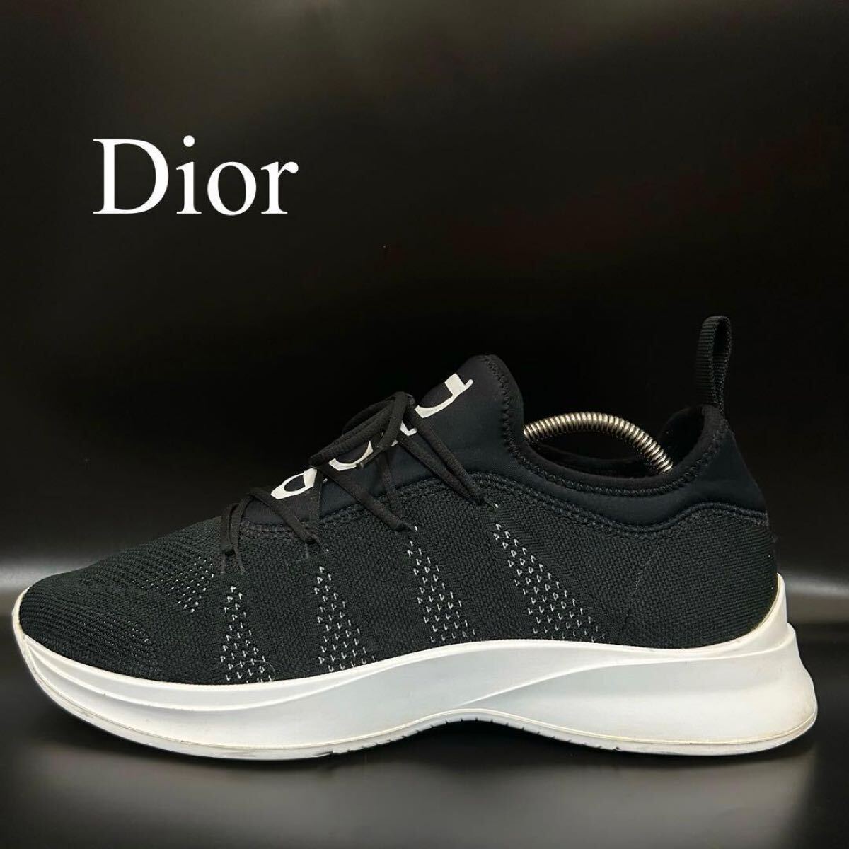 1円【美品】Dior ディオール ネオプレン テクニカルメッシュ スニーカー ローカット B25 ロゴ メンズ メッシュ ブラック 黒 サイズ27cm相当_画像1