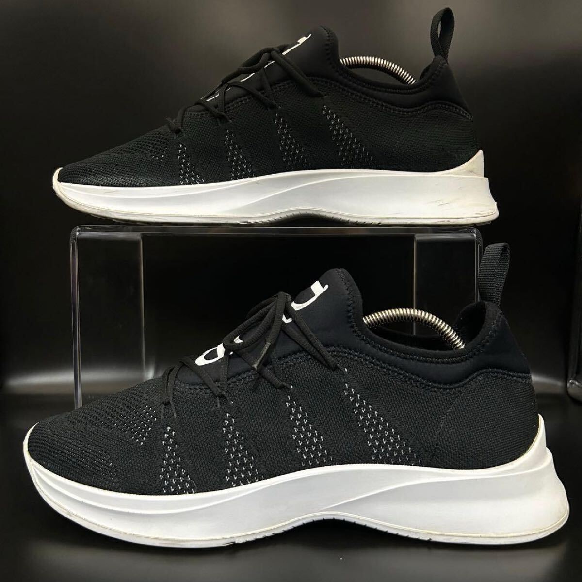 1円【美品】Dior ディオール ネオプレン テクニカルメッシュ スニーカー ローカット B25 ロゴ メンズ メッシュ ブラック 黒 サイズ27cm相当_画像3