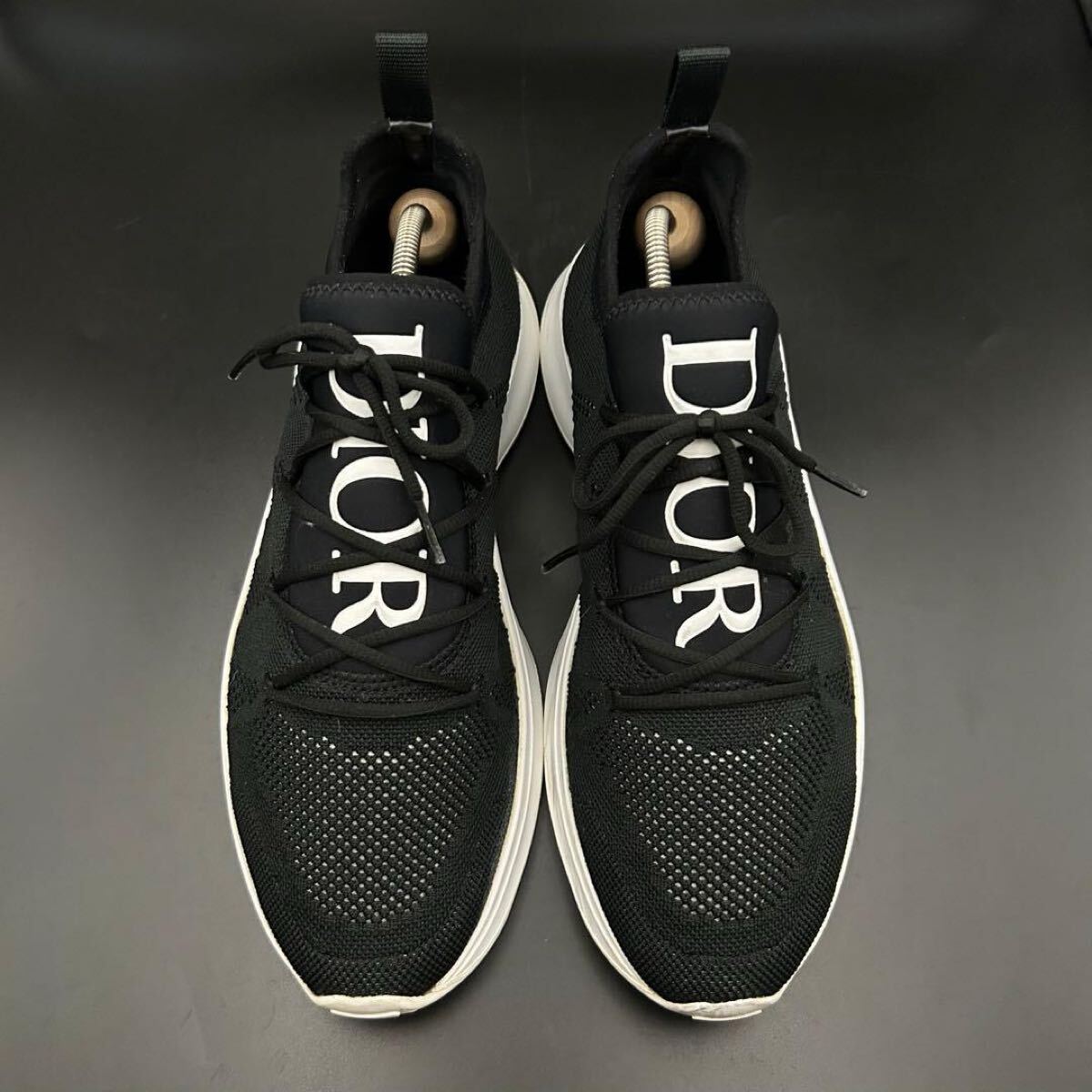 1円【美品】Dior ディオール ネオプレン テクニカルメッシュ スニーカー ローカット B25 ロゴ メンズ メッシュ ブラック 黒 サイズ27cm相当_画像5