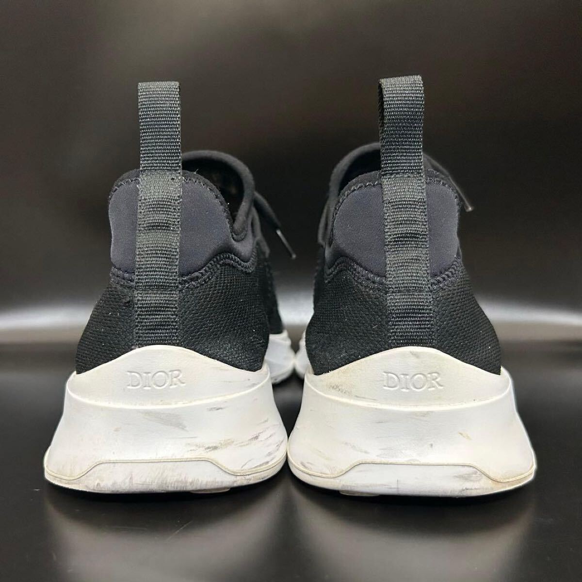 1円【美品】Dior ディオール ネオプレン テクニカルメッシュ スニーカー ローカット B25 ロゴ メンズ メッシュ ブラック 黒 サイズ27cm相当_画像7