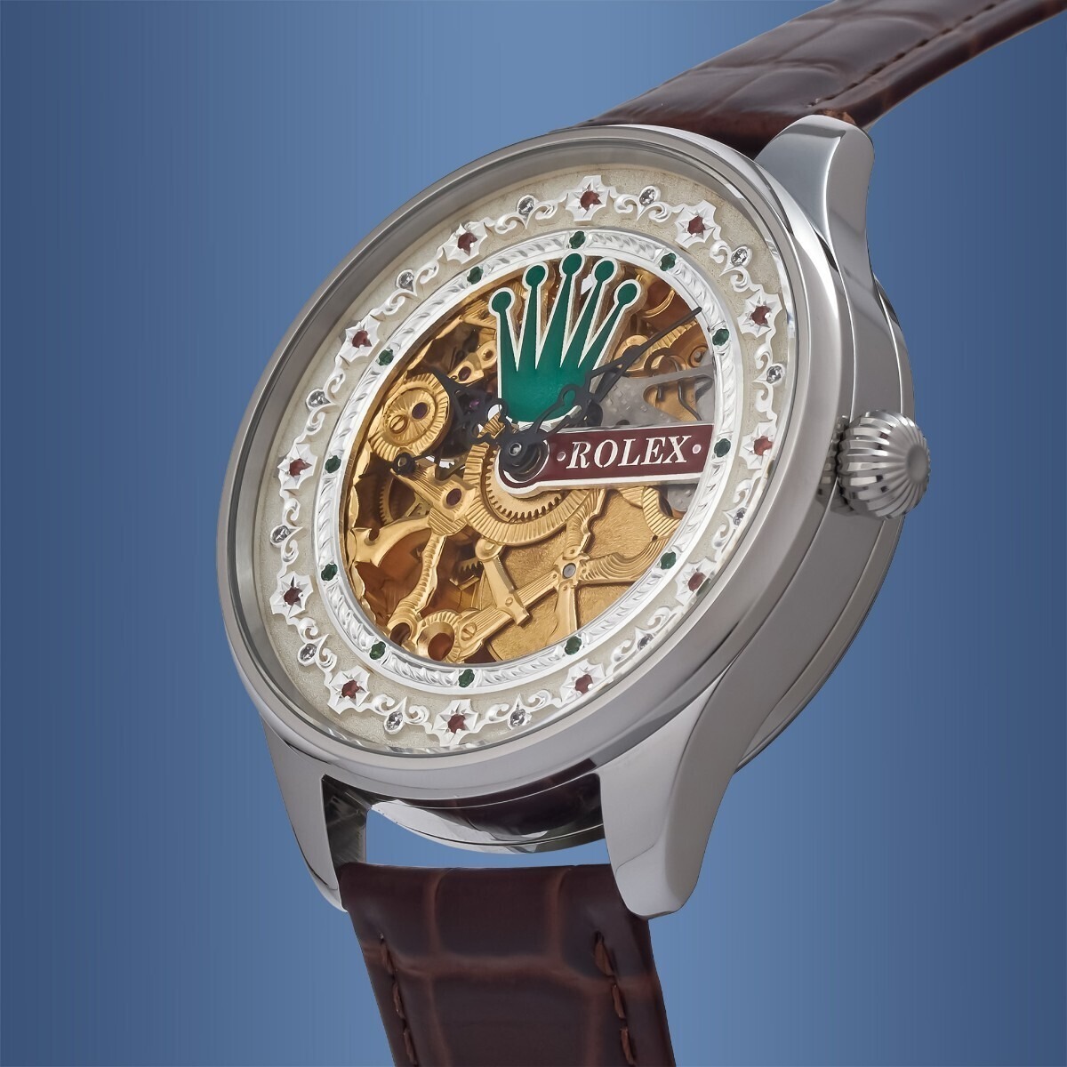 アンティーク／Marriage watch／ROLEX 懐中時計をアレンジし48mmのメンズ腕時計 手巻き_画像3